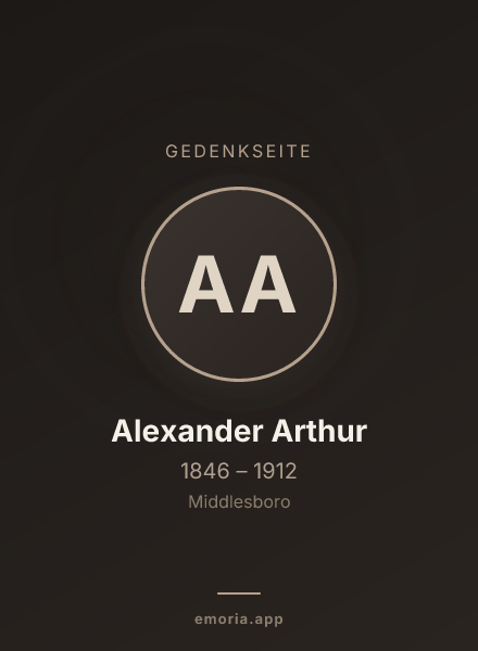 Gedenkportrait von Alexander Arthur