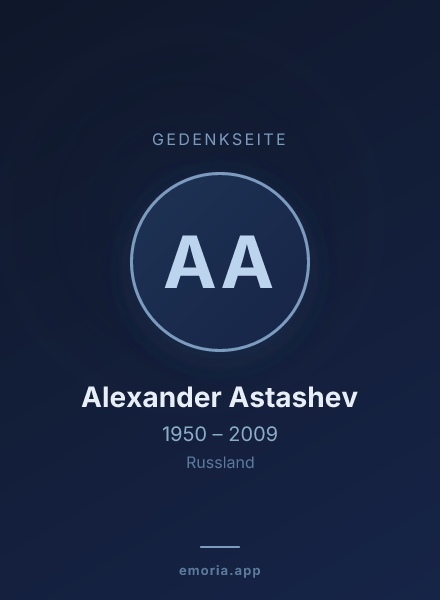 Gedenkportrait von Alexander Astashev