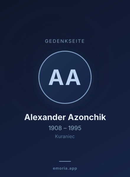 Gedenkportrait von Alexander Azonchik