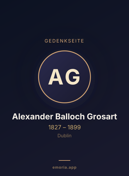 Gedenkportrait von Alexander Balloch Grosart