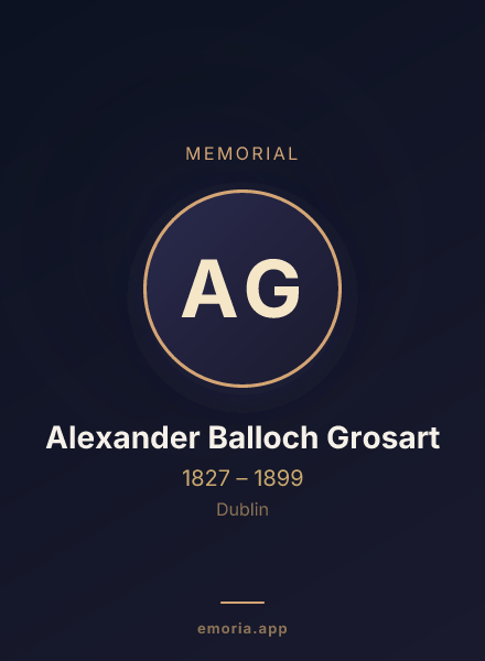 Memorial portrait of Alexander Balloch Grosart