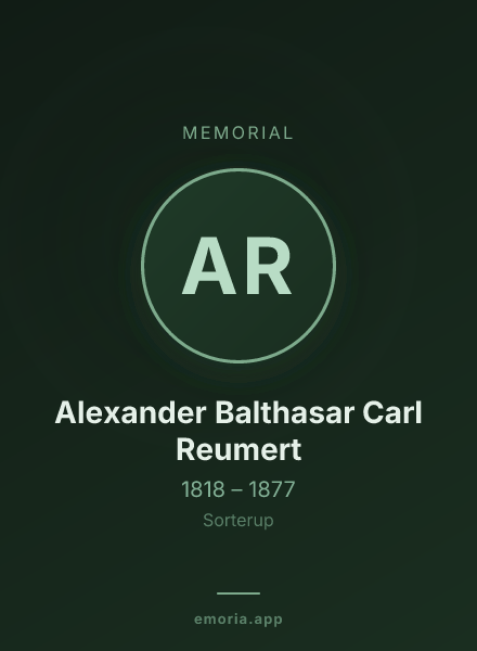 Memorial portrait of Alexander Balthasar Carl Reumert