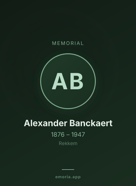 Memorial portrait of Alexander Banckaert