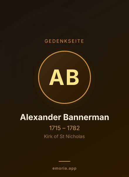 Gedenkportrait von Alexander Bannerman