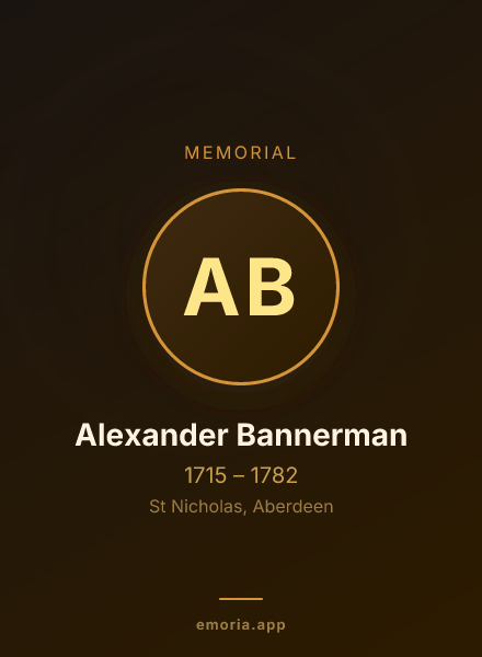 Memorial portrait of Alexander Bannerman