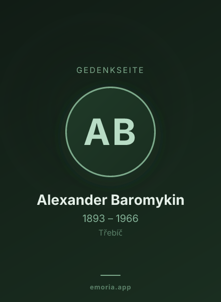 Gedenkportrait von Alexander Baromykin