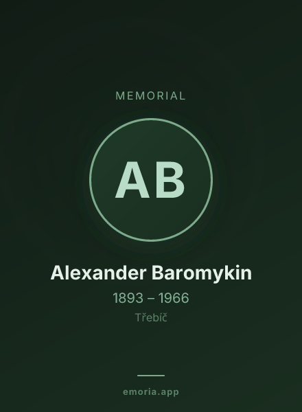 Memorial portrait of Alexander Baromykin