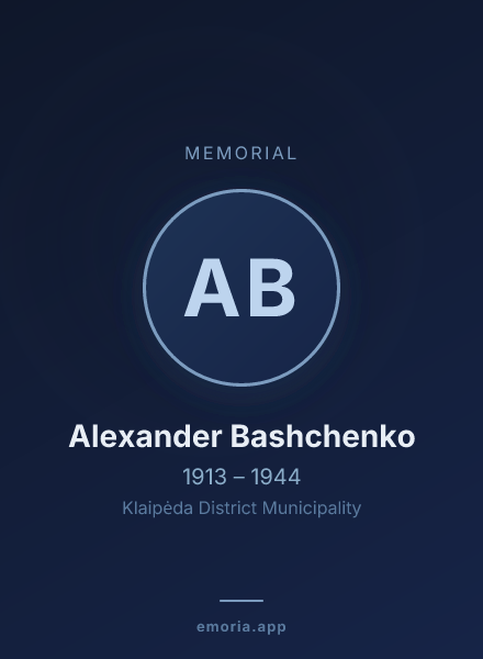 Memorial portrait of Alexander Bashchenko