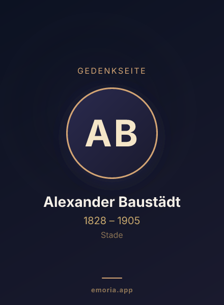Gedenkportrait von Alexander Baustädt