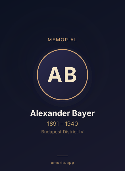Memorial portrait of Alexander Bayer