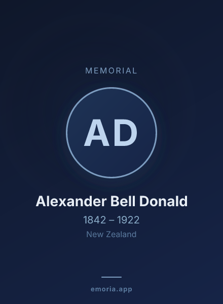 Memorial portrait of Alexander Bell Donald