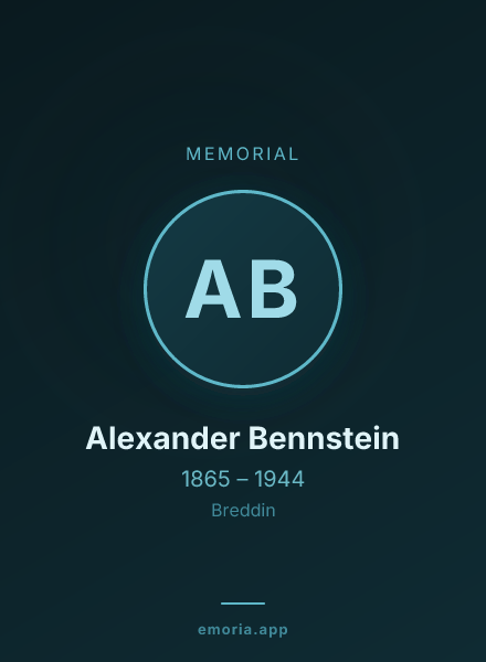 Memorial portrait of Alexander Bennstein