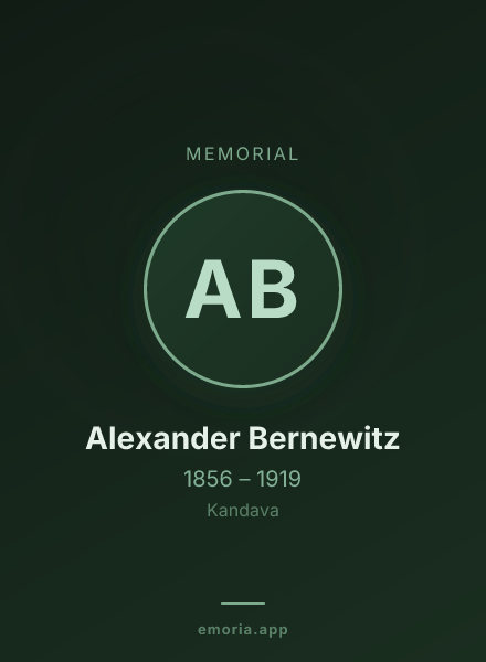 Memorial portrait of Alexander Bernewitz