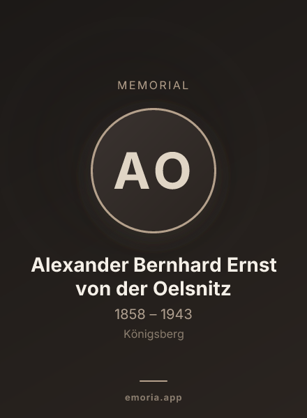 Memorial portrait of Alexander Bernhard Ernst von der Oelsnitz
