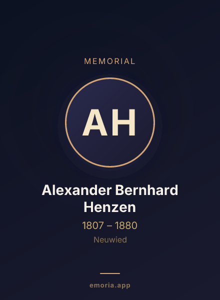 Memorial portrait of Alexander Bernhard Henzen