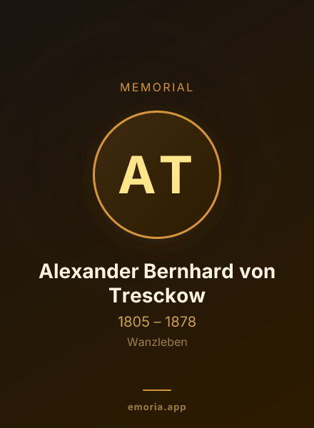 Memorial portrait of Alexander Bernhard von Tresckow