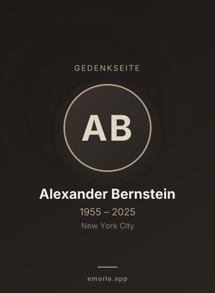 Gedenkportrait von Alexander Bernstein
