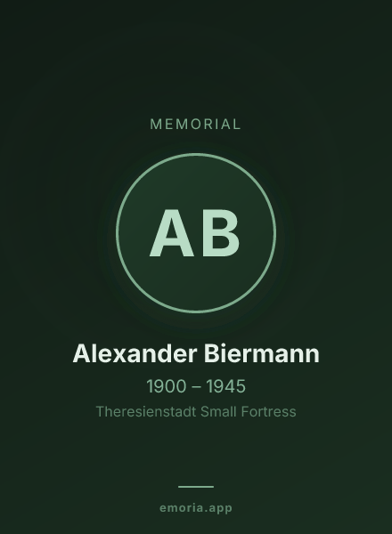 Memorial portrait of Alexander Biermann