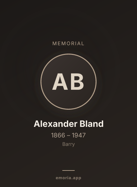 Memorial portrait of Alexander Bland
