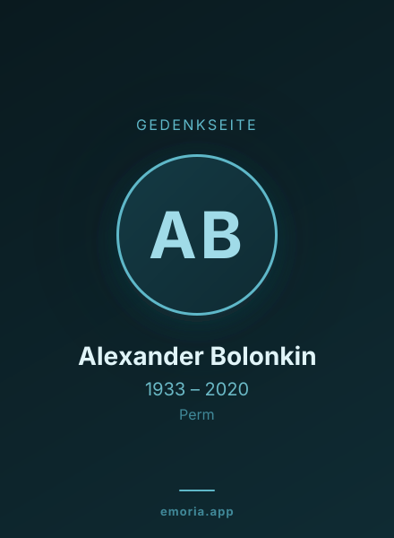 Gedenkportrait von Alexander Bolonkin