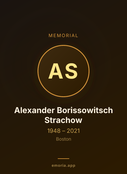 Memorial portrait of Alexander Borissowitsch Strachow