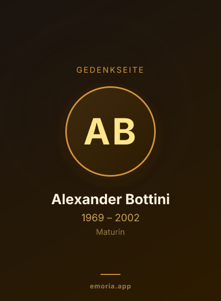 Gedenkportrait von Alexander Bottini