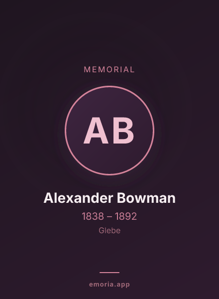 Memorial portrait of Alexander Bowman