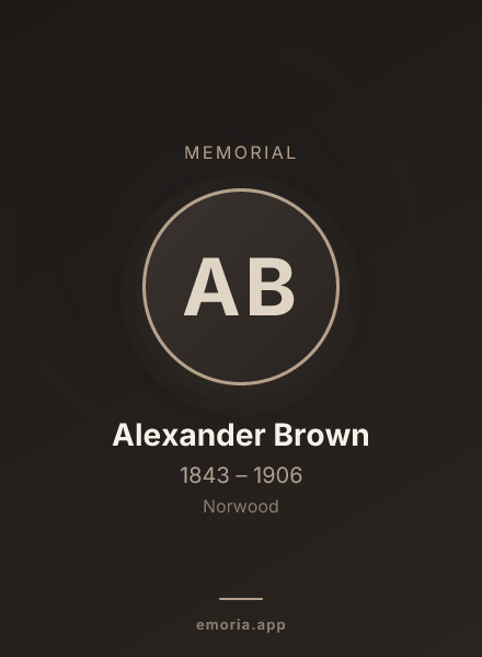 Memorial portrait of Alexander Brown