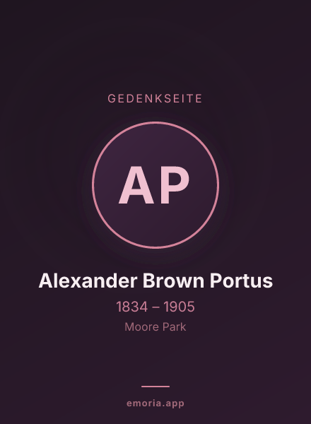 Gedenkportrait von Alexander Brown Portus