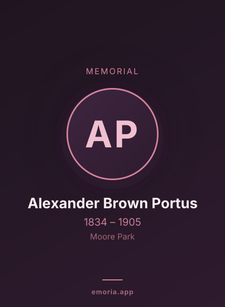 Memorial portrait of Alexander Brown Portus