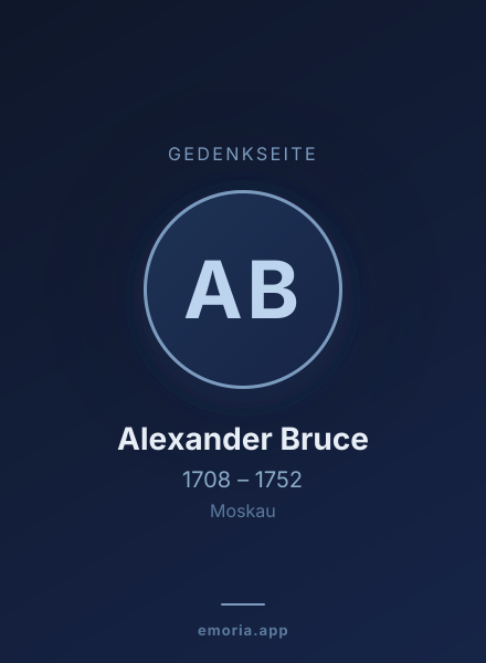 Gedenkportrait von Alexander Bruce