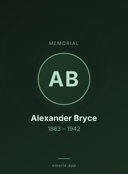 Memorial portrait of Alexander Bryce