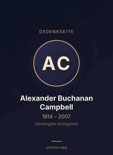 Gedenkportrait von Alexander Buchanan Campbell