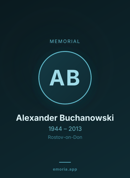 Memorial portrait of Alexander Buchanowski