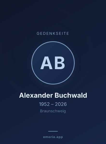 Gedenkportrait von Alexander Buchwald