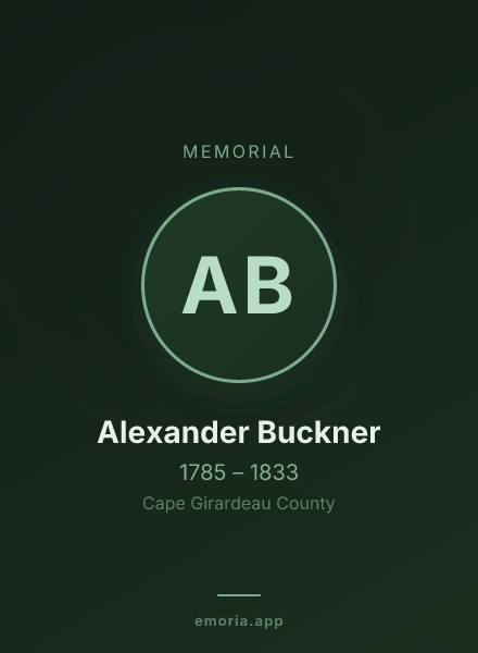 Memorial portrait of Alexander Buckner