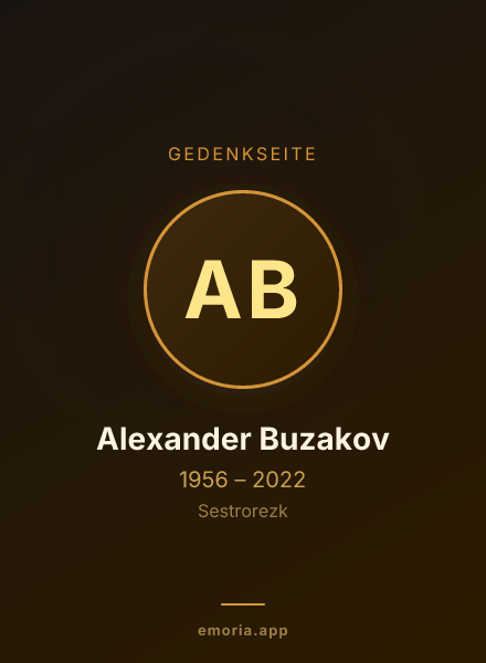 Gedenkportrait von Alexander Buzakov