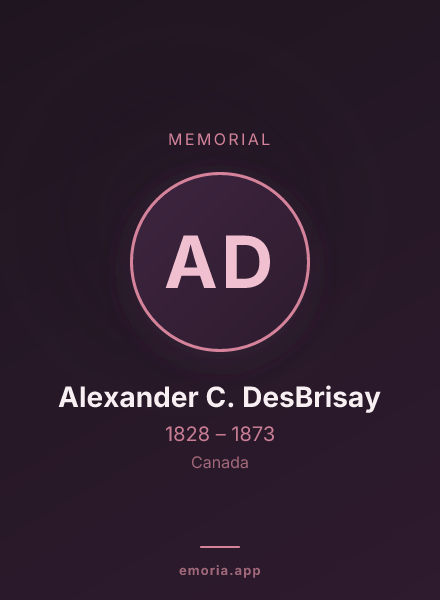 Memorial portrait of Alexander C. DesBrisay