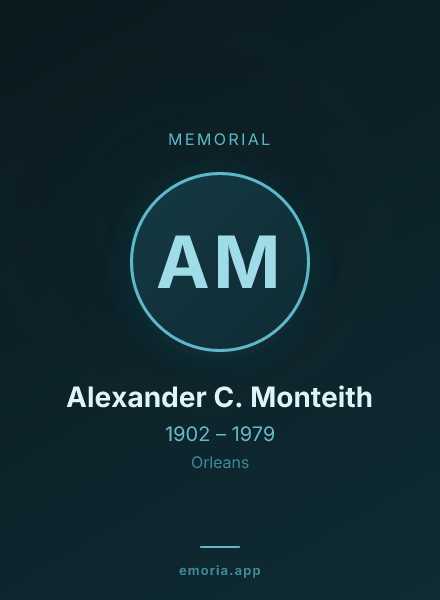 Memorial portrait of Alexander C. Monteith