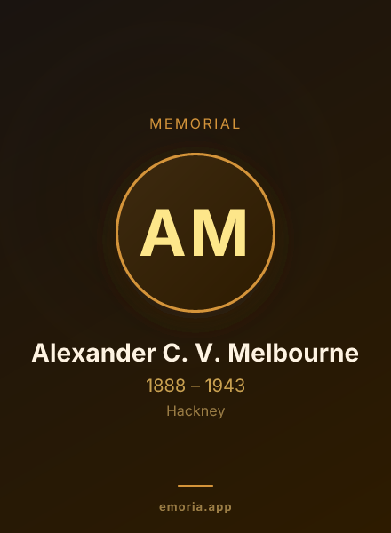 Memorial portrait of Alexander C. V. Melbourne