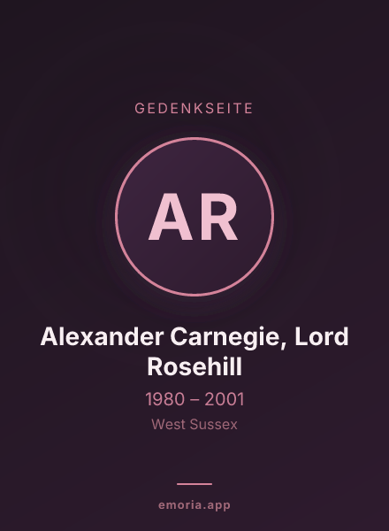 Gedenkportrait von Alexander Carnegie, Lord Rosehill