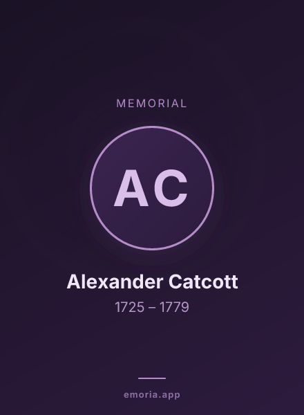Memorial portrait of Alexander Catcott