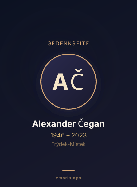Gedenkportrait von Alexander Čegan