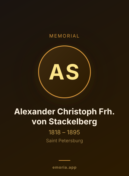 Memorial portrait of Alexander Christoph Frh. von Stackelberg