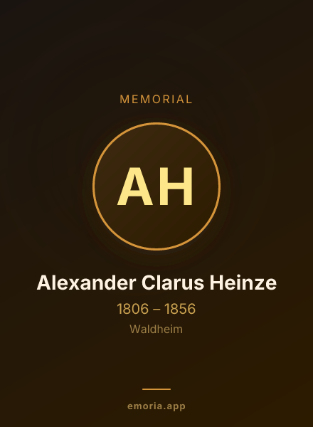 Memorial portrait of Alexander Clarus Heinze