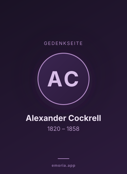 Gedenkportrait von Alexander Cockrell