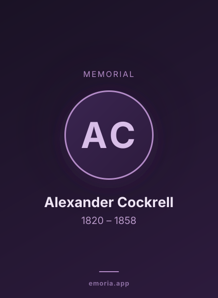 Memorial portrait of Alexander Cockrell