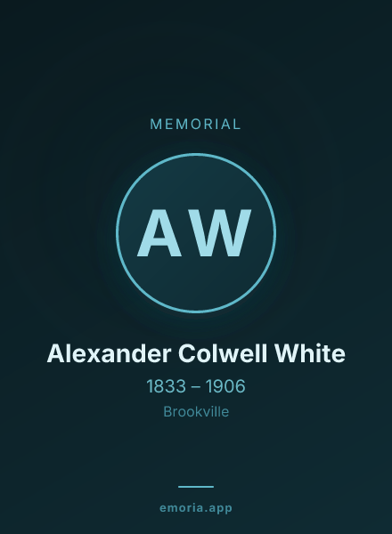 Memorial portrait of Alexander Colwell White