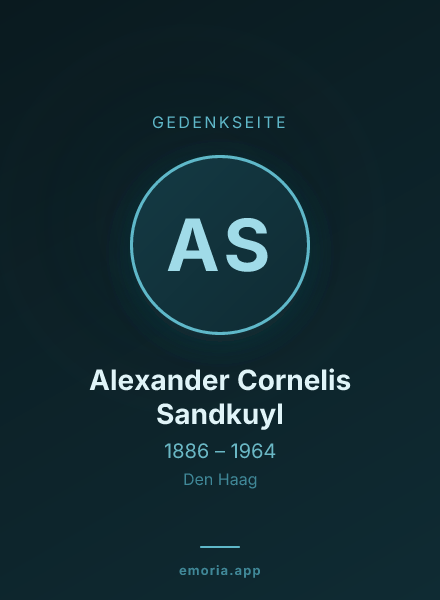 Gedenkportrait von Alexander Cornelis Sandkuyl