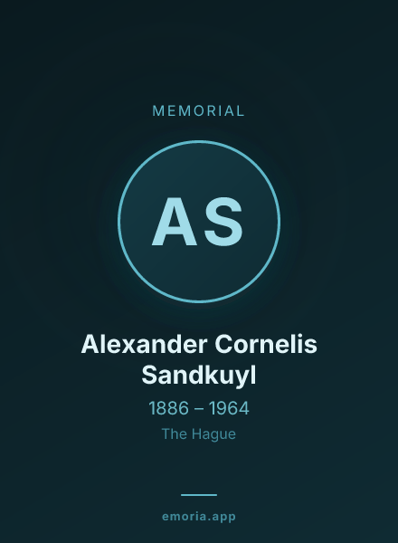 Memorial portrait of Alexander Cornelis Sandkuyl